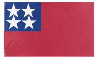A mockup of the custom flag 'USS Aemarica  flag' on a white background