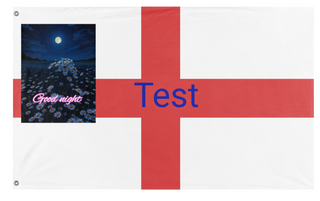 A mockup of the custom flag 'T flag' on a white background