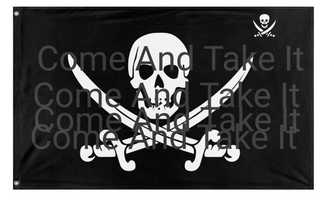A mockup of the custom flag 'test flag' on a white background