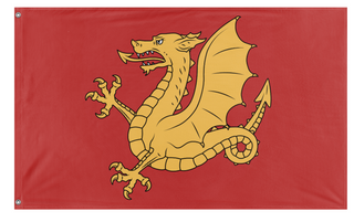 A mockup of the custom flag 'Kingdom Of Wessex Redesigned flag' on a white background