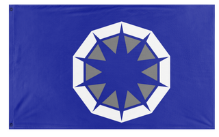 A mockup of the custom flag 'PRNstar flag' on a white background