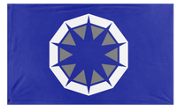 A mockup of the custom flag 'pen flag' on a white background