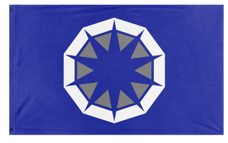 A mockup of the custom flag 'pen flag' on a white background