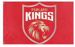 A mockup of the custom flag 'pbks flag' on a white background