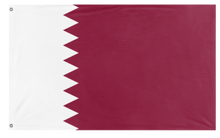 A mockup of the custom flag 'QATAR flag' on a white background