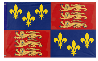 A mockup of the custom flag 'England 1406-1603 flag' on a white background