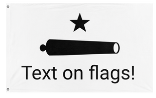 A mockup of the custom flag 'fs flag' on a white background