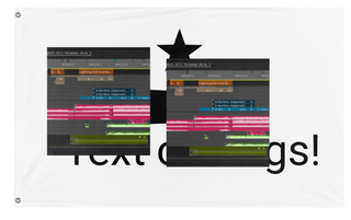 A mockup of the custom flag 'T flag' on a white background