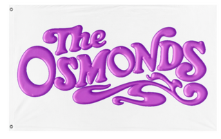 A mockup of the custom flag 'Osmond flag' on a white background