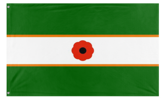 A mockup of the custom flag 'The ANZAC Nation flag' on a white background