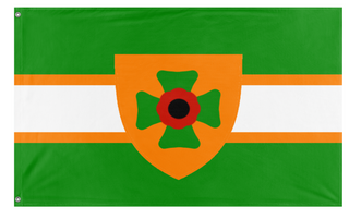 A mockup of the custom flag 'The ANZAC Empire flag' on a white background