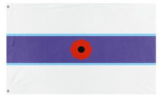 A mockup of the custom flag 'The ANZAC Nation War flag' on a white background