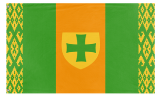 A mockup of the custom flag 'The FREE ANZAC nation movement  flag' on a white background