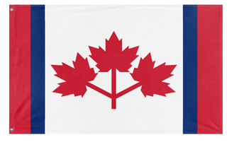 A mockup of the custom flag 'Canadian Flag' on a white background
