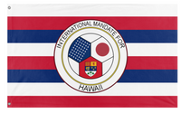 A mockup of the custom flag 'Hawaii Flag' on a white background