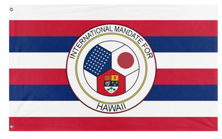 A mockup of the custom flag 'Hawaii Flag' on a white background