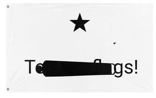 A mockup of the custom flag 'h flag' on a white background