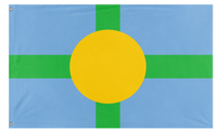 A mockup of the custom flag 'PRB flag' on a white background