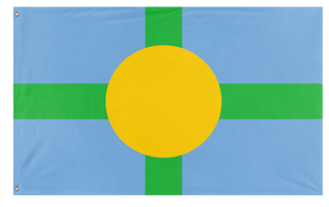 A mockup of the custom flag 'PRB flag' on a white background