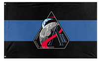 A mockup of the custom flag 'Artimis 2 flag' on a white background