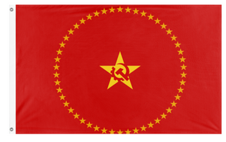 A mockup of the custom flag 'Flag of CLA' on a white background