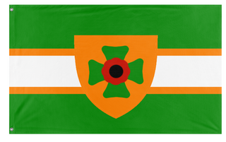 A mockup of the custom flag 'The ANZAC Empire flag' on a white background