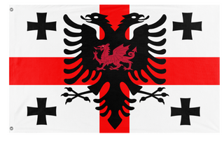 A mockup of the custom flag 'Chungis flag' on a white background