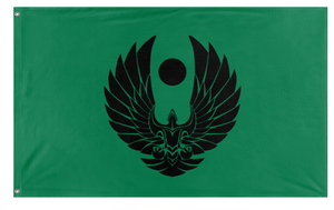 A mockup of the custom flag 'Romulan Star Empire flag' on a white background