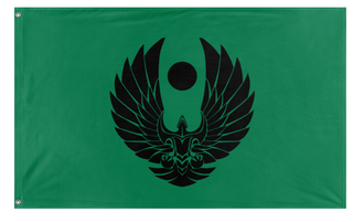 A mockup of the custom flag 'Romulan Star Empire flag' on a white background
