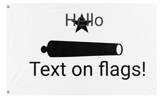 A mockup of the custom flag 'T flag' on a white background