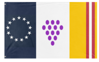 A mockup of the custom flag 'Connecticut  flag redeing' on a white background