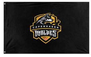 A mockup of the custom flag 'wlvs flag' on a white background