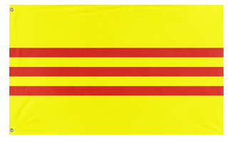 A mockup of the custom flag 'State of Vietnam flag' on a white background