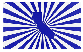 A mockup of the custom flag 'CA flag' on a white background