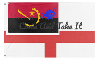 A mockup of the custom flag 'test flag' on a white background