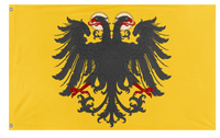A mockup of the custom flag 'H.R.E HD flag' on a white background