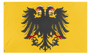 A mockup of the custom flag 'H.R.E HD flag' on a white background