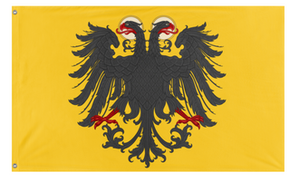 A mockup of the custom flag 'H.R.E HD flag' on a white background