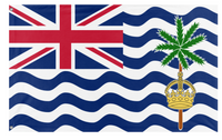 A mockup of the custom flag 'Flag of British Indian Ocean Territory' on a white background
