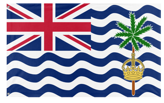 A mockup of the custom flag 'Flag of British Indian Ocean Territory' on a white background