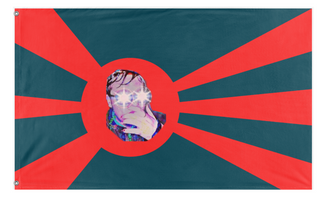 A mockup of the custom flag 'JaboNation flag' on a white background