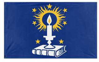 A mockup of the custom flag 'Waldensian flag' on a white background