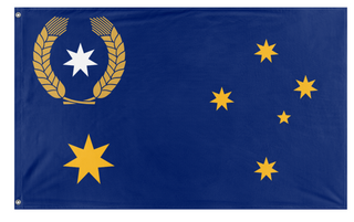 A mockup of the custom flag 'Sandania National Flag' on a white background