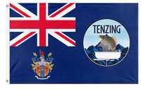 A mockup of the custom flag 'Greater Brotherhood flag' on a white background