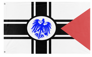 A mockup of the custom flag 'No RO flag' on a white background