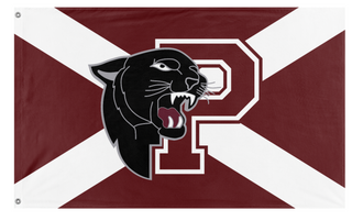 A mockup of the custom flag 'Princeton High School flag' on a white background