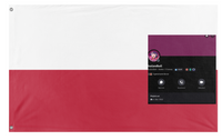 A mockup of the custom flag 'Poland flag' on a white background