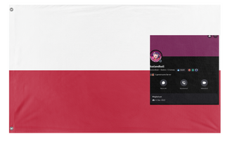 A mockup of the custom flag 'Poland flag' on a white background