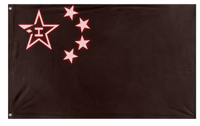 A mockup of the custom flag 'Loji China flag' on a white background