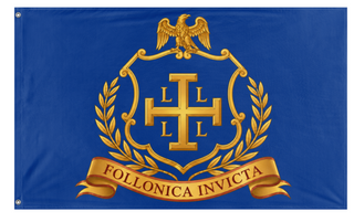 A mockup of the custom flag '4L flag' on a white background